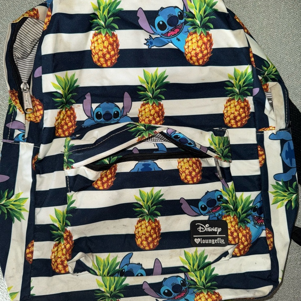 Loungefly Disney Stitch Backpack - Black, White, Yellow